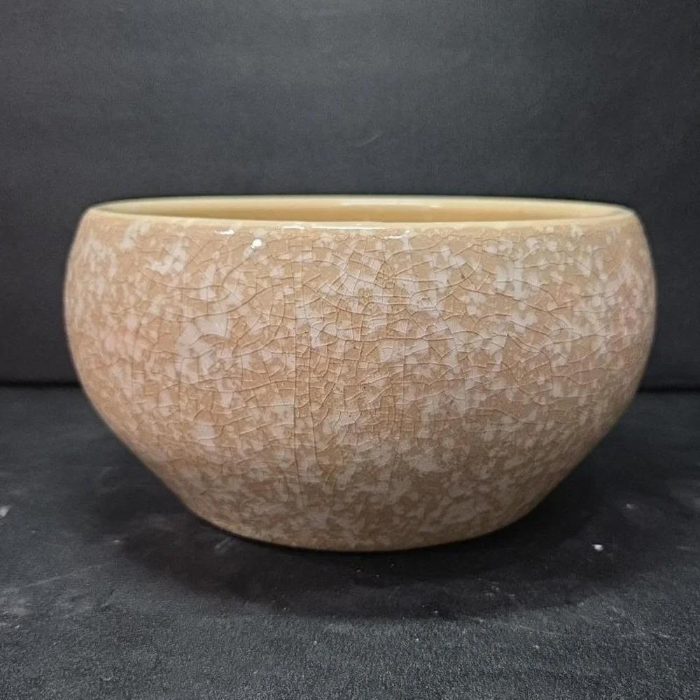 WoodWick Island Coconut Speckled Bowl, Empty Ceramic‎ Candle Vessel, Pottery